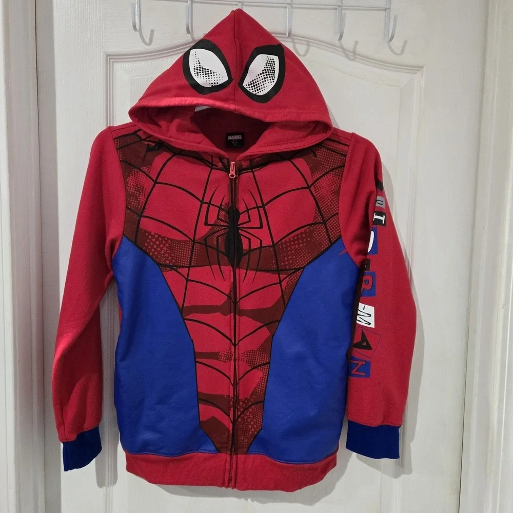 Kids Spiderman Full Zip Hooded Jacket‎ Size Xxl